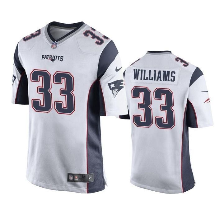 Men New England Patriots #33 Joejuan Williams Nike White Vapor Game NFL Jersey